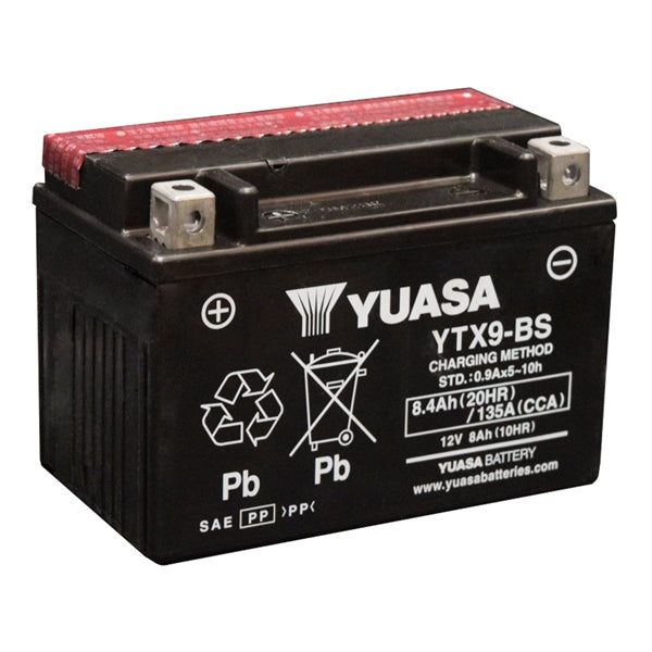 YUASA YTX9-BS BATTERY (YUAM329BSIND) - Driven Powersports