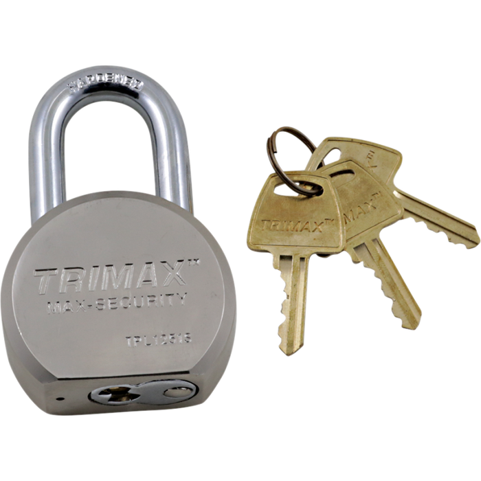 TRIMAX PADLOCK STEEL 1.25" White Front - Driven Powersports