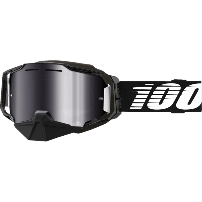 100% ARMEGA SNOWMOBILE GOGGLE - MIRROR SILVER FLASH LENS - Driven Powersports Inc.19626100142650008 - 00001