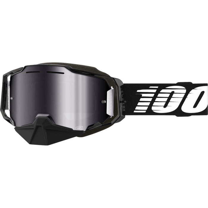 100% ARMEGA SNOWMOBILE GOGGLE - MIRROR SILVER FLASH LENS - Driven Powersports Inc.19626100142650008 - 00001