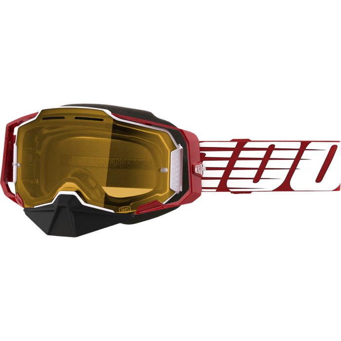 100% ARMEGA SNOWMOBILE GOGGLE OVERSIZED DEEP - YELLOW LENS - Driven Powersports Inc.19626100140250007-00006