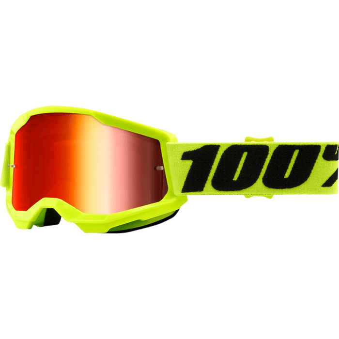 100% STRATA 2 YOUTH GOGGLE - MIRROR RED LENS - Driven Powersports Inc.19626100224950032 - 00003