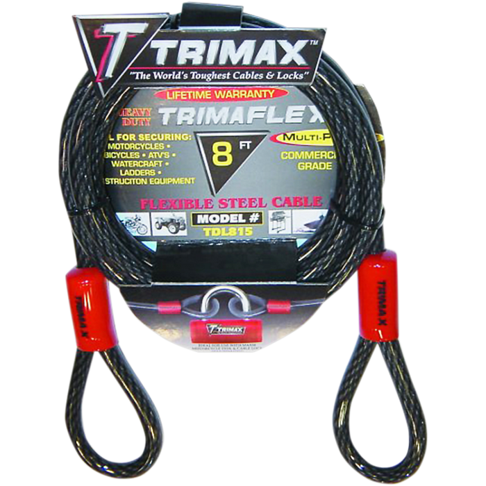 TRIMAX TDL815 15MM X 8 FOOT CABLE Front - Driven Powersports