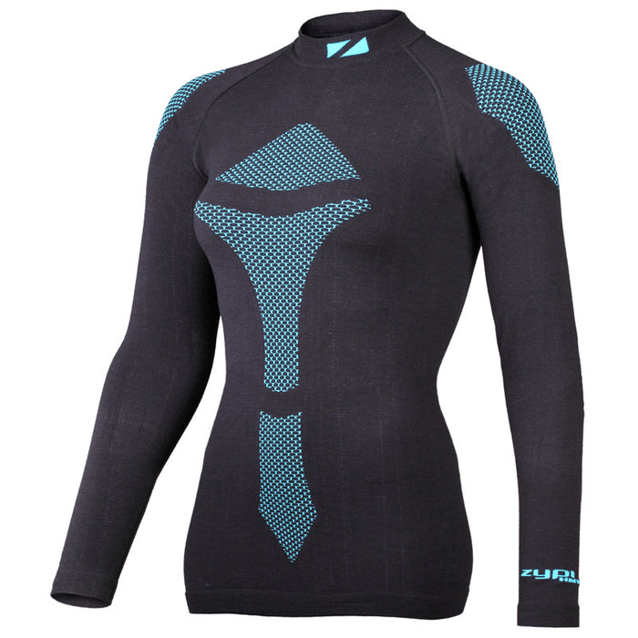 ZYPI HMW11 WOMEN'S SHIRT - BLACK/BLUE (S) Black/Blue SM - Driven Powersports