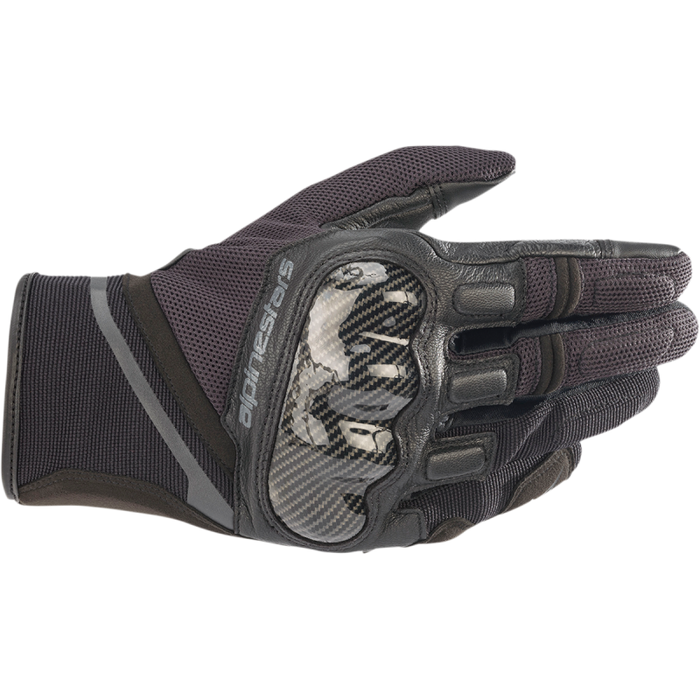 ALPINESTARS GLOVE CHROME Black/Gray Front - Driven Powersports