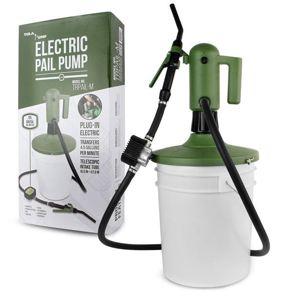 TERAPUMP PUMP PAIL ELECT W/METER TRPAIL-M (20107) - Driven Powersports