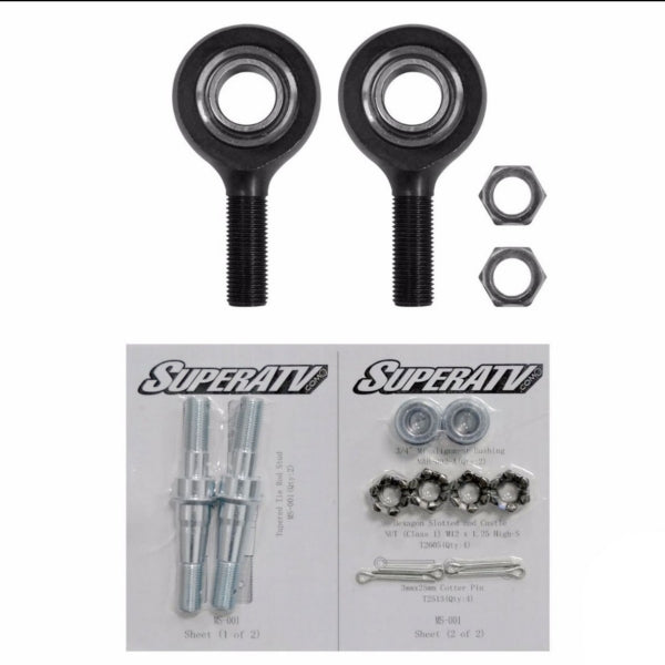 SUPERATV TIE ROD END HD KIT (TRERP001) - Driven Powersports