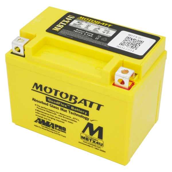 MOTOBATT MBTX4U BATTERY QUADFLEX (MBTX4U) - Driven Powersports