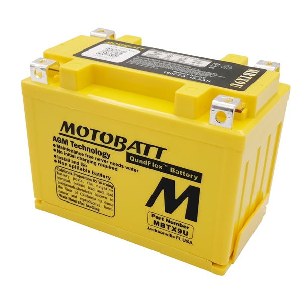 MOTOBATT MBTX9U BATTERY QUADFLEX (MBTX9U) - Driven Powersports