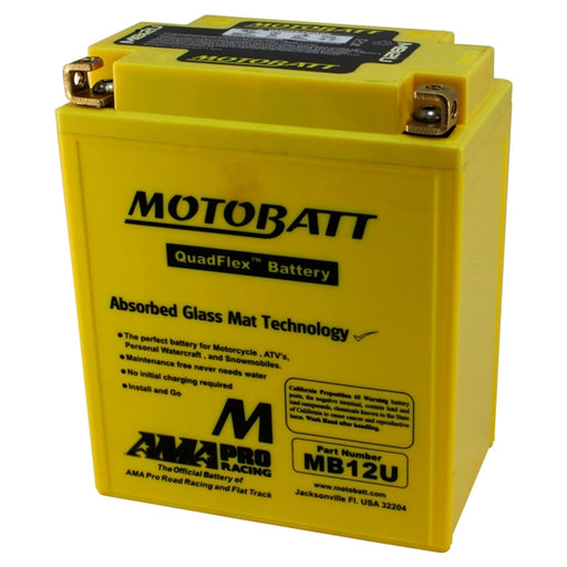 MOTOBATT MB12U BATTERY QUADFLEX (MB12U) - Driven Powersports