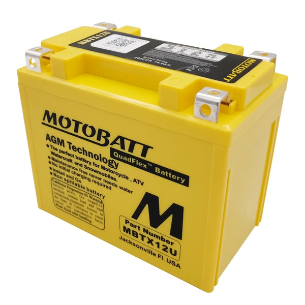 MOTOBATT MBTX12U BATTERY QUADFLEX (MBTX12U) - Driven Powersports