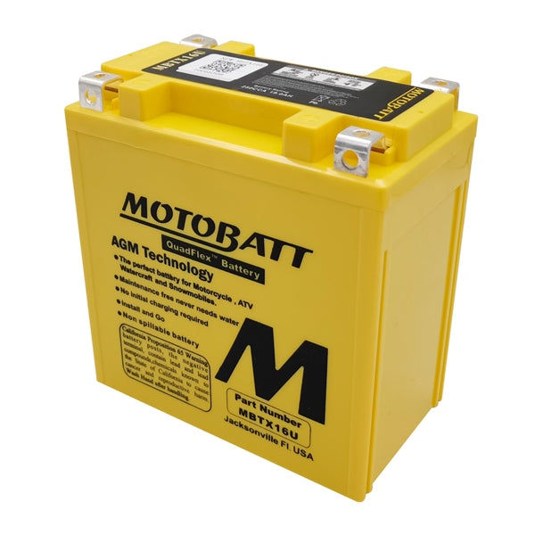 MOTOBATT MBTX16U BATTERY QUADFLEX (MBTX16U) - Driven Powersports