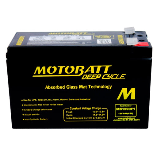 MOTOBATT MB1250F1 BATTERY DEEP CYCLE (MB1250F1) - Driven Powersports