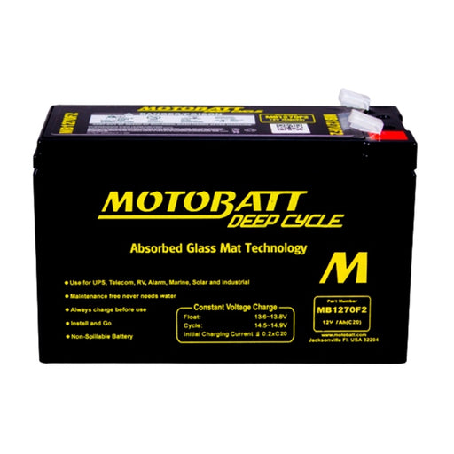 MOTOBATT MB1270F2 BATTERY DEEP CYCLE (MB1270F2) - Driven Powersports