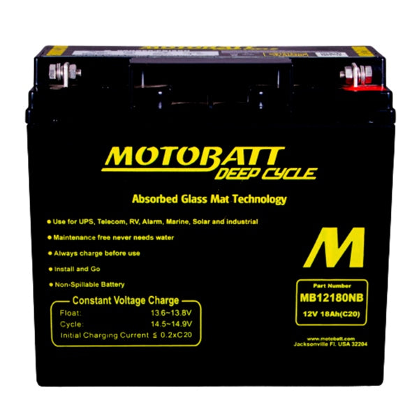 MOTOBATT MB12180NB BATTERY DEEP CYCLE (MB12180NB) - Driven Powersports