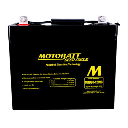 MOTOBATT MBD90-12NB BATTERY DEEP CYCLE (MBD90-12NB) - Driven Powersports