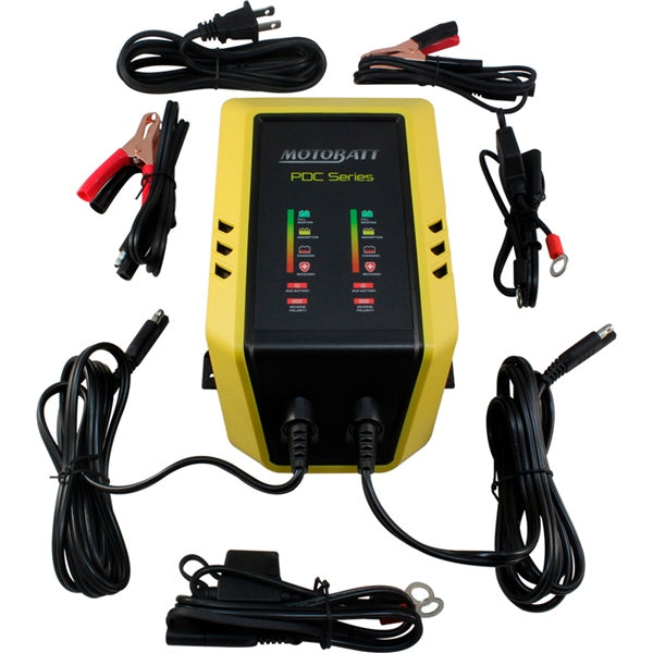 MOTOBATT BATTERY CHARGER 2 BANK (PDC2x2A) - Driven Powersports