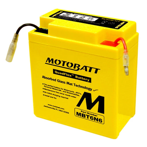 MOTOBATT MBT6N6 BATTERY QUADFLEX (MBT6N6) - Driven Powersports