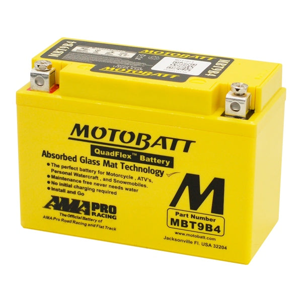 MOTOBATT MBT9B4 BATTERY QUADFLEX (MBT9B4) - Driven Powersports