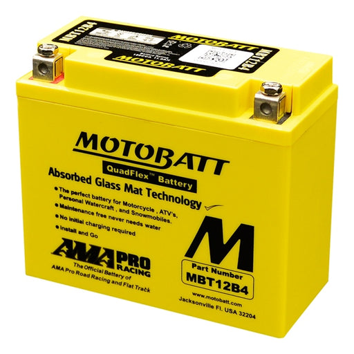 MOTOBATT MBT12B4 BATTERY QUADFLEX (MBT12B4) - Driven Powersports