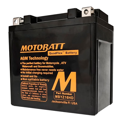 MOTOBATT MBYZ16HD BATTERY QUADFLEX (MBYZ16HD) - Driven Powersports