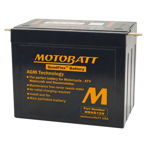 MOTOBATT MBHD12H BATTERY QUADFLEX (MBHD12H) - Driven Powersports