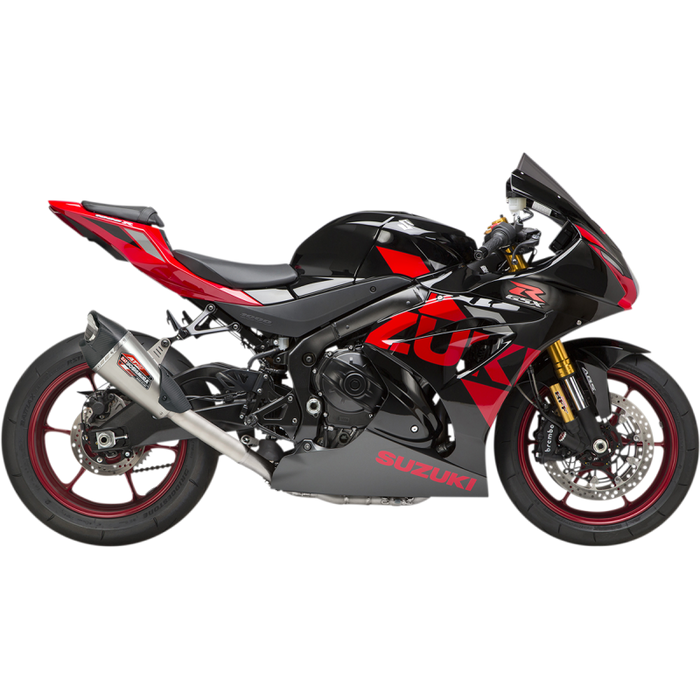 YOSHIMURA 17-23 GSX-R1000 AT2 FS SS/SS/CF WF Application Shot - Driven Powersports