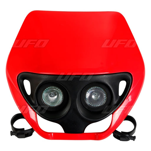 UFO HEADLIGHT TWINS HALO DOUB 12V 35W Red - Driven Powersports