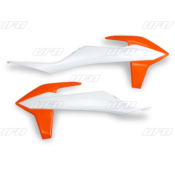 UFO RADIATOR GUARD KT/OG KTM White - Driven Powersports