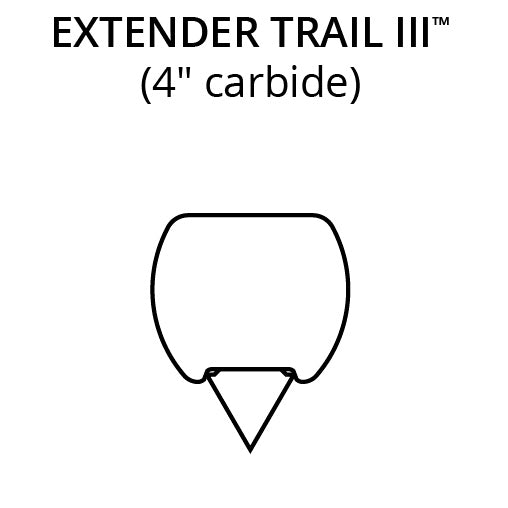 WOODY'S FLAT-TOP EXTENDER TRAIL III 4" CARBIDE RUNNER (ECV3-2001) - Driven Powersports