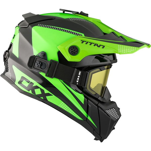 CKX HELM TITAN ROOST DL Hi-Viz Yellow Green Matte XS - Driven Powersports