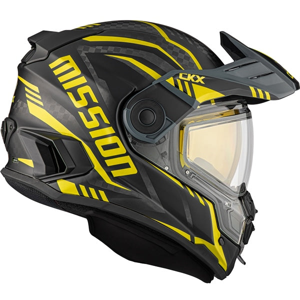 CKX HELM MISSION DL CODE CARB MAT Yellow XS - Driven Powersports