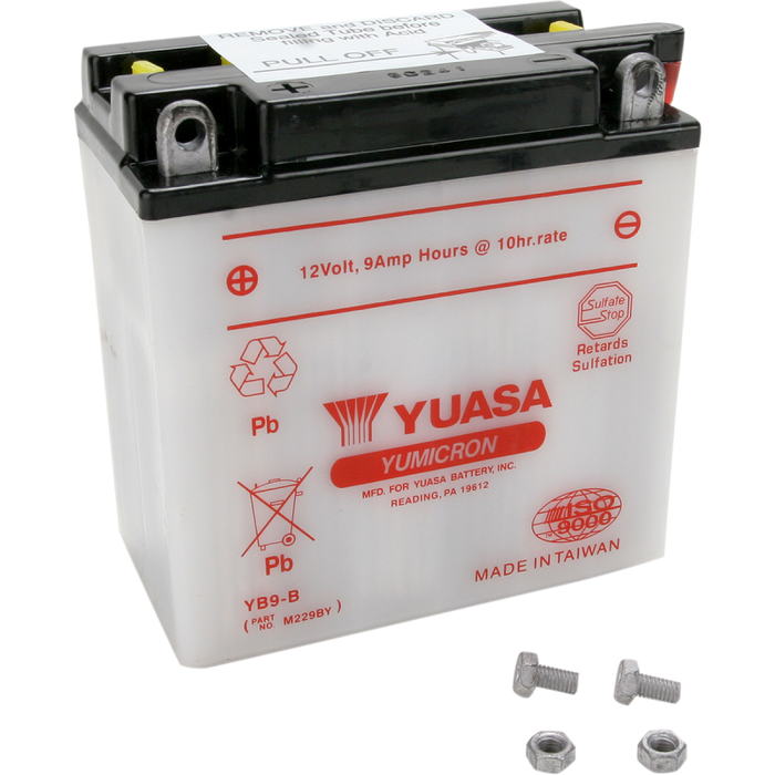 YUASA YB9-B YUMICRON 12 VOLT Back - Driven Powersports