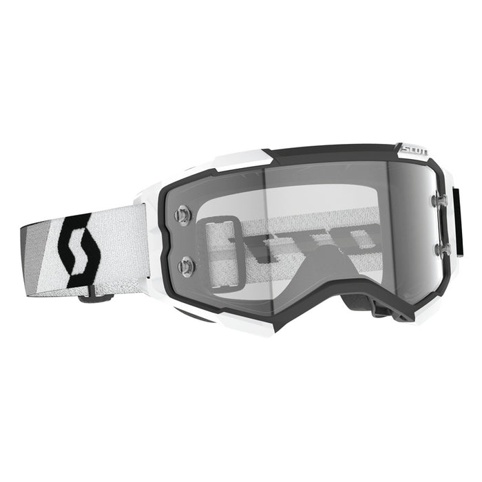 SCOTT USA FURY GOGGLES PREMIUM BLACK/WHITE - CLEAR WORKS Black/White Clear - Driven Powersports