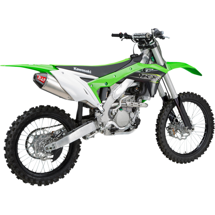 YOSHIMURA 17-20 KX250F RS-4 FS SS/AL/CF Application Shot - Driven Powersports