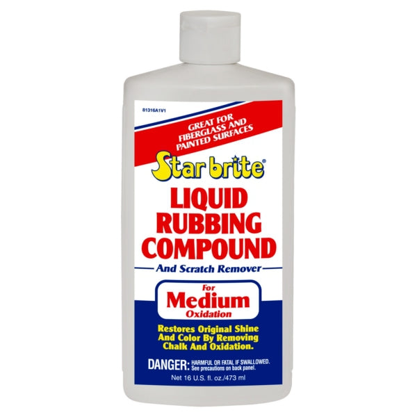 STARBRITE LIQUID RUBBING COMPOUND 16OZ. (081316PC) - Driven Powersports