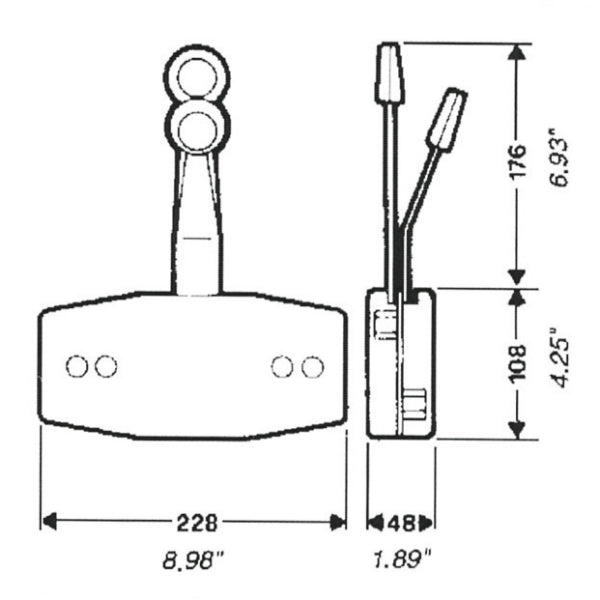 UFLEX SIDE DBLE LVR CONTROL,BK (B49) - Driven Powersports