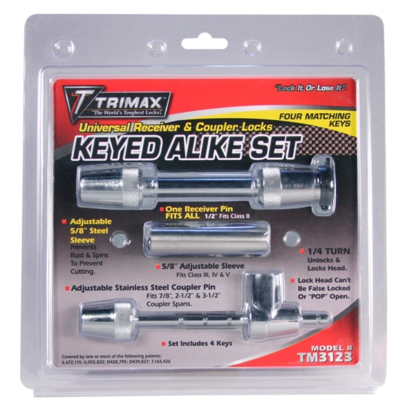 TRIMAX RECEIVER LOCK KIT UNIVERSAL (TM3123) - Driven Powersports