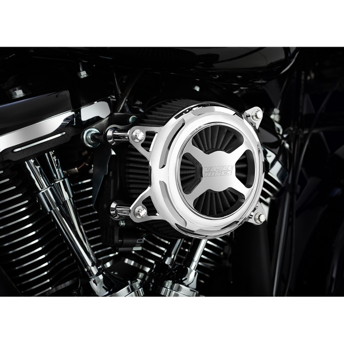 VANCE & HINES 18-21 SOFTAIL AIRCLEANER VO2X Chrome Application Shot - Driven Powersports