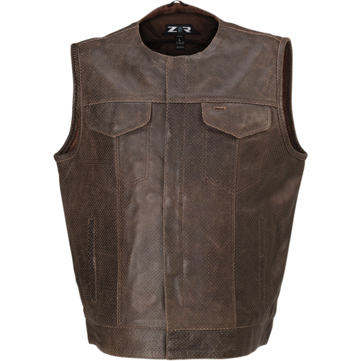 Z1R VEST LTHR GANJAPRF Front