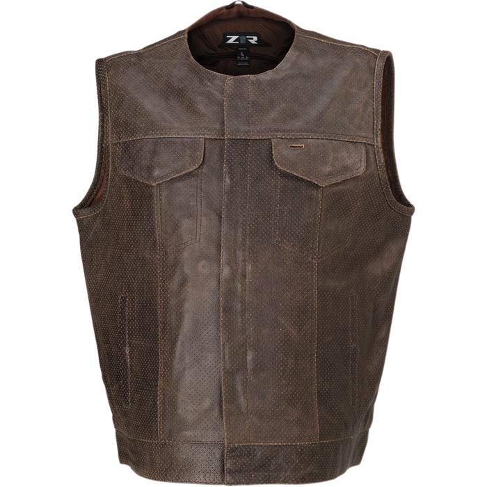 Z1R VEST LTHR GANJAPRF Front