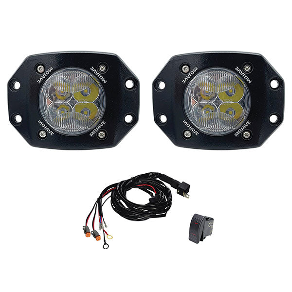 TIGER LIGHTS MOJAVE 3" FLUSH MOUNT LIGHT KIT & HARNESS (TLM3-FM-KIT) - Driven Powersports