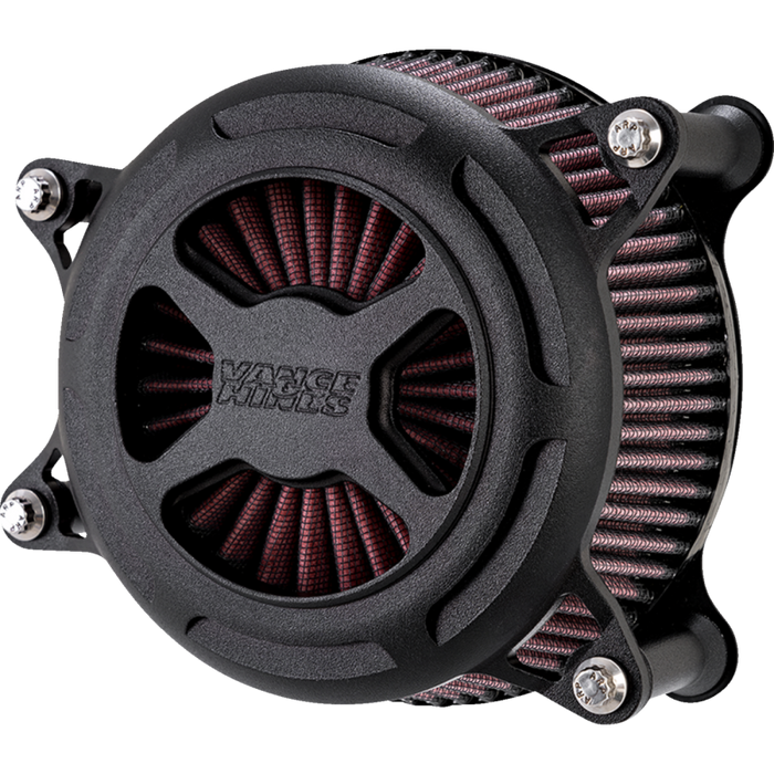 VANCE & HINES M8 AIRCLEANER VO2X BWKL Steel Front - Driven Powersports