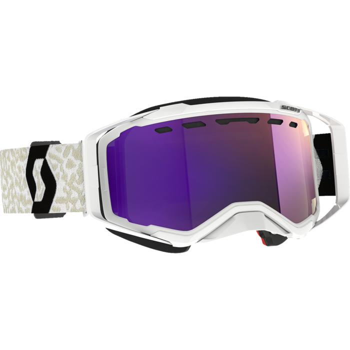 SCOTT USA PROSPECT SNOW CROSS WHT/BLK ENHANCER CHROME Purple Front - Driven Powersports