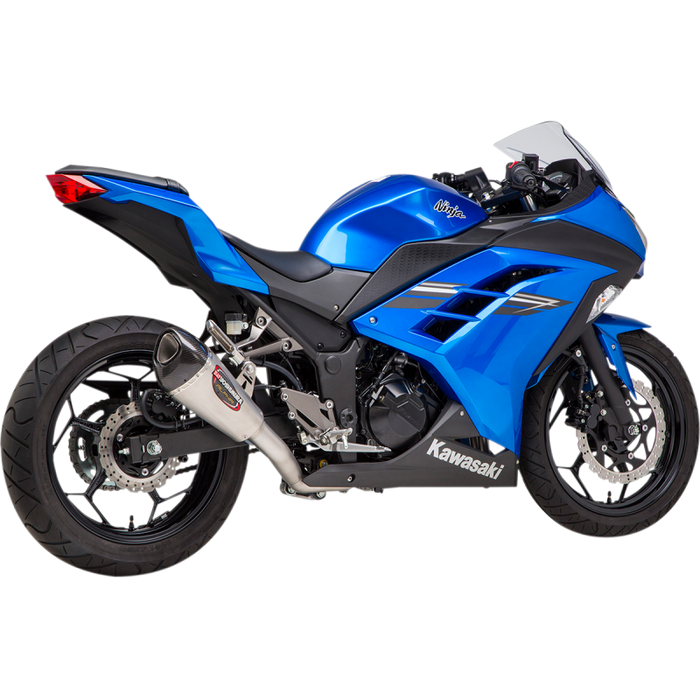 YOSHIMURA 13-17 NINJA 300 ALPHA T FS SS/SS/CF WF Application Shot - Driven Powersports