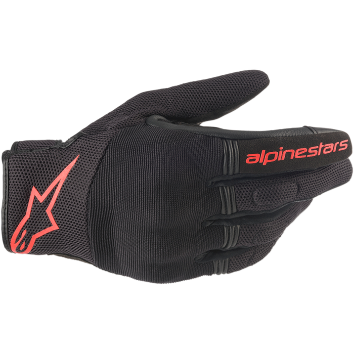 ALPINESTARS GLOVE Copper Black/Red Front - Driven Powersports