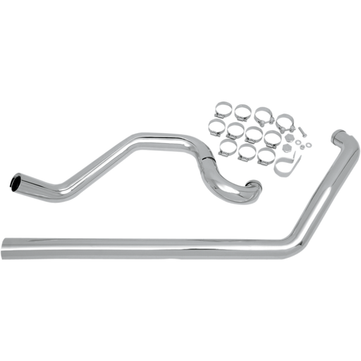 SUPERTRAPP 86-08 FLH/FLT TRUE DUAL HEAD PIPES 3/4 Front - Driven Powersports