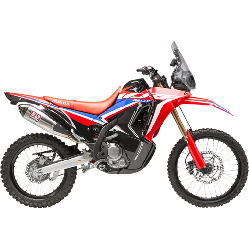 YOSHIMURA 21-22 CRF300L/RALLY RS-4 FS SS/SS/CF Application Shot - Driven Powersports