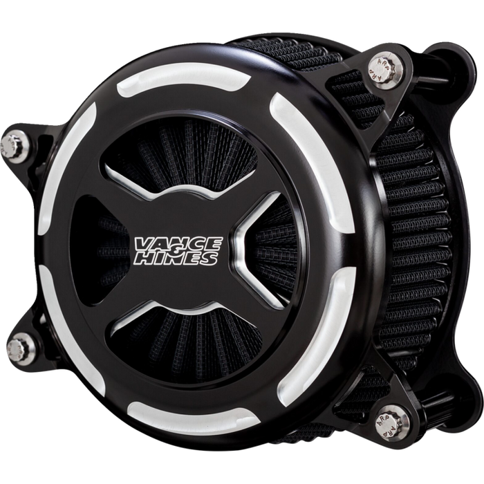 VANCE & HINES 91-22 AIR CLEANER V02X CONT Black Front - Driven Powersports