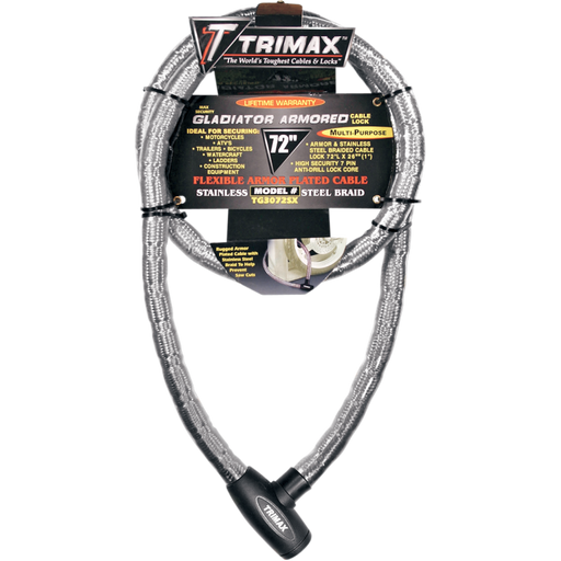 TRIMAX 72 INCH S/S BRAIDED LOCKING CABLE Front - Driven Powersports